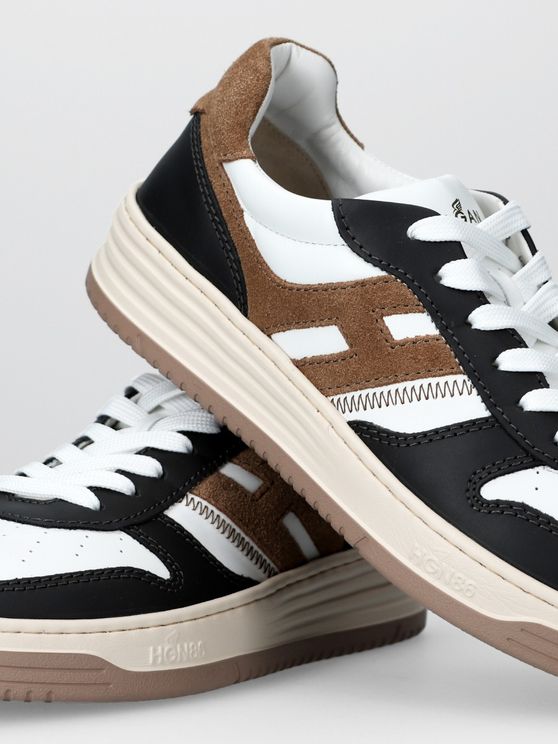 Hogan Sneakers Wit Bruin/ Zwart Allacciato