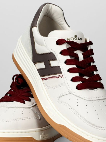 Hogan Sneakers Beige Allacciato