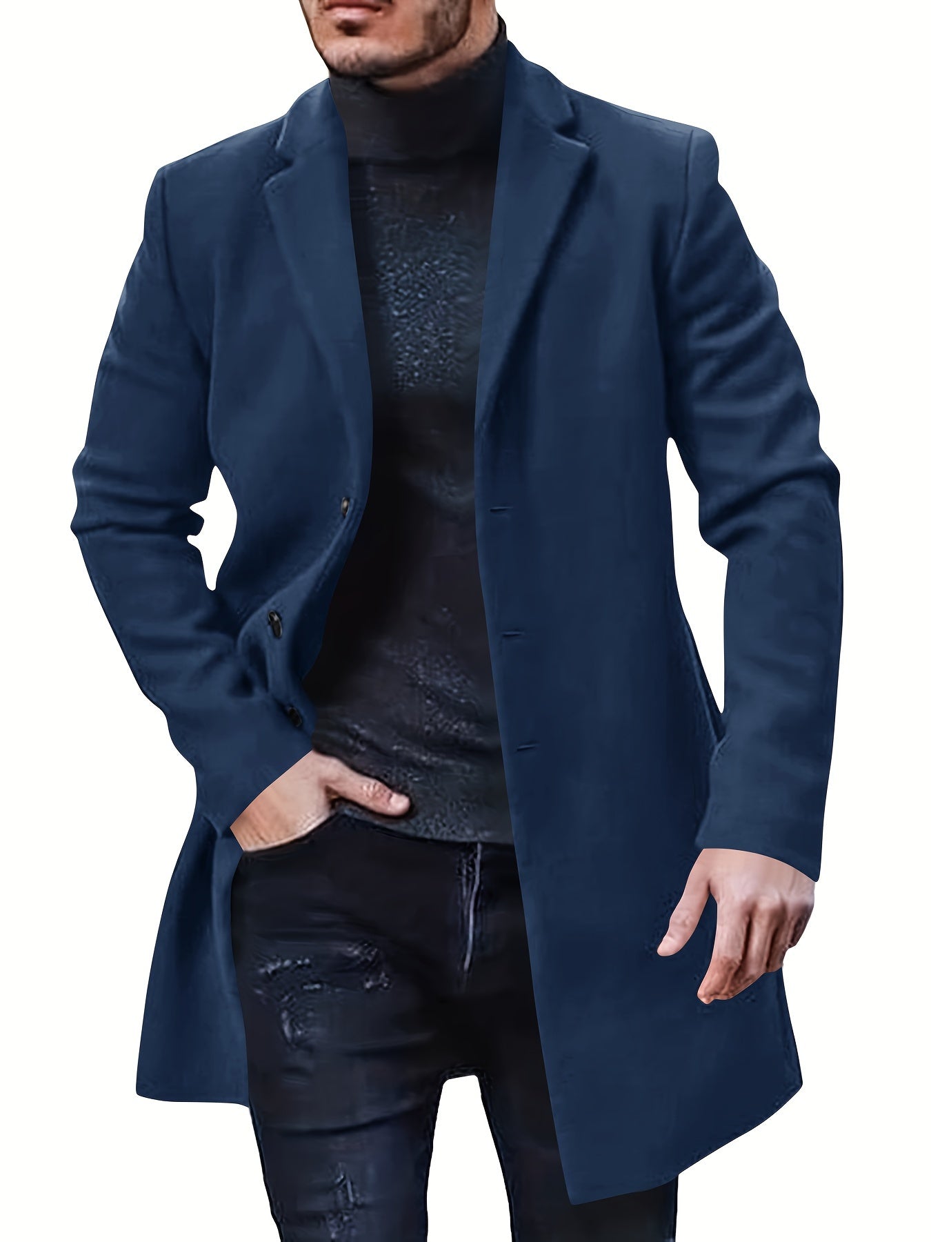 Antoine | Retro Trenchcoat met Enkele Knopsluiting