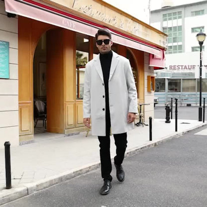 Antoine | Retro Trenchcoat met Enkele Knopsluiting