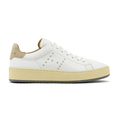 HOGAN H672 SNEAKER WHITE CAMEL STUDS