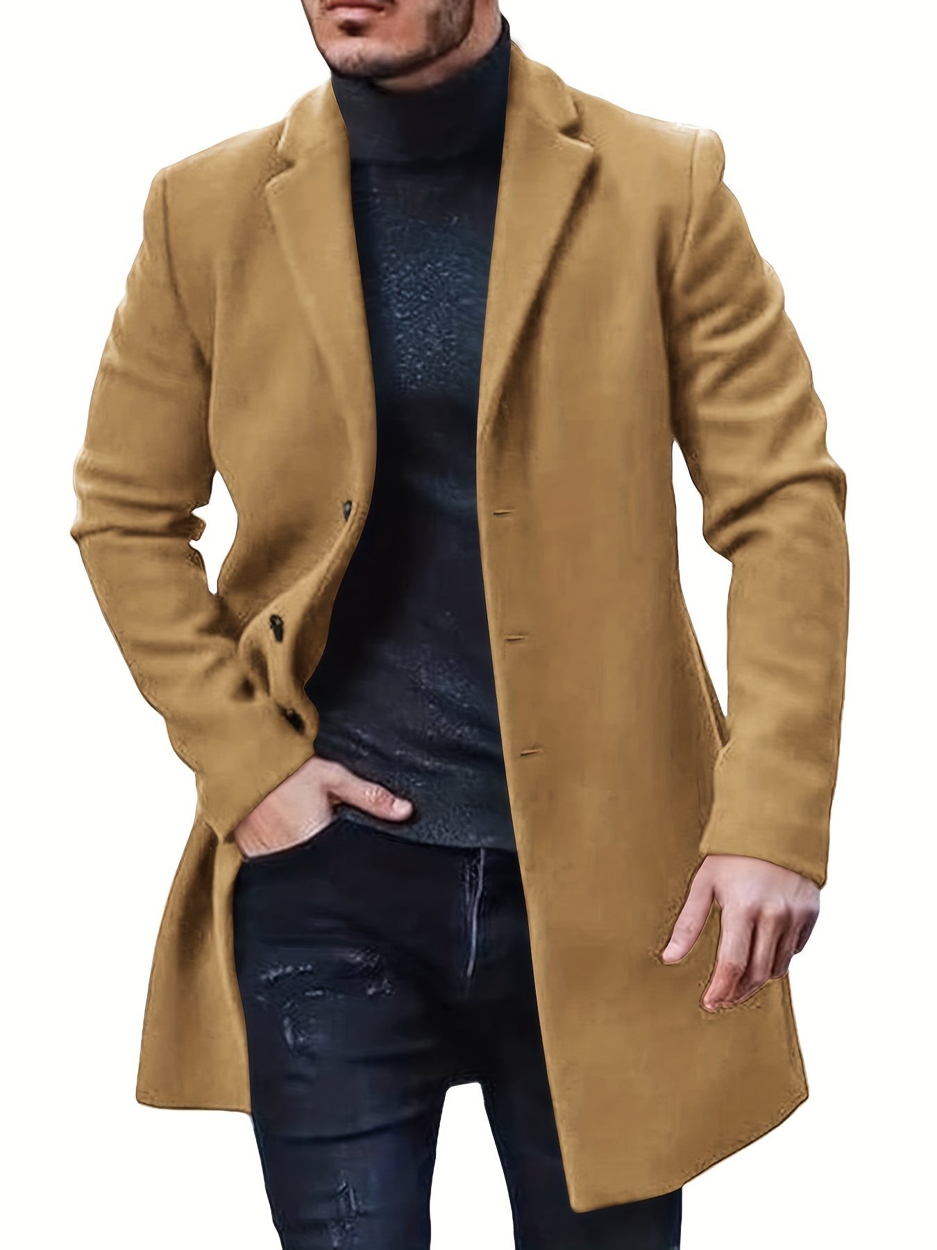 Antoine | Retro Trenchcoat met Enkele Knopsluiting