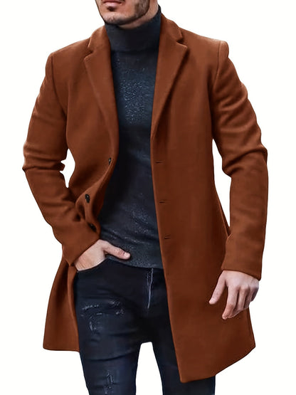 Antoine | Retro Trenchcoat met Enkele Knopsluiting