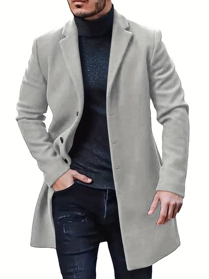 Antoine | Retro Trenchcoat met Enkele Knopsluiting